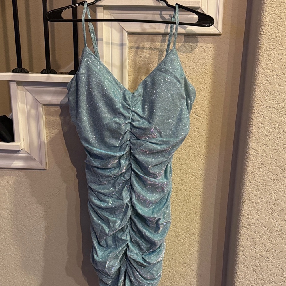 Jump Shimmering Teal Dress